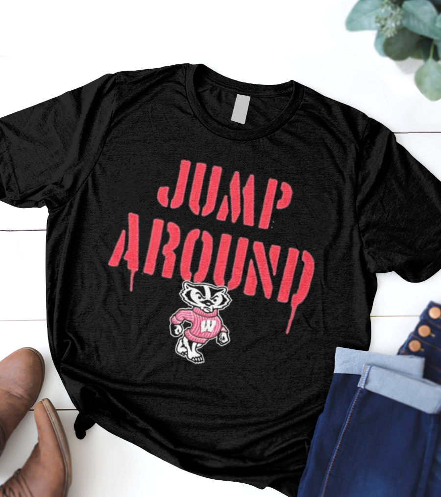 Wisconsin Badgers Hometown Collection Jump Around Bucky Badger T-Shirt