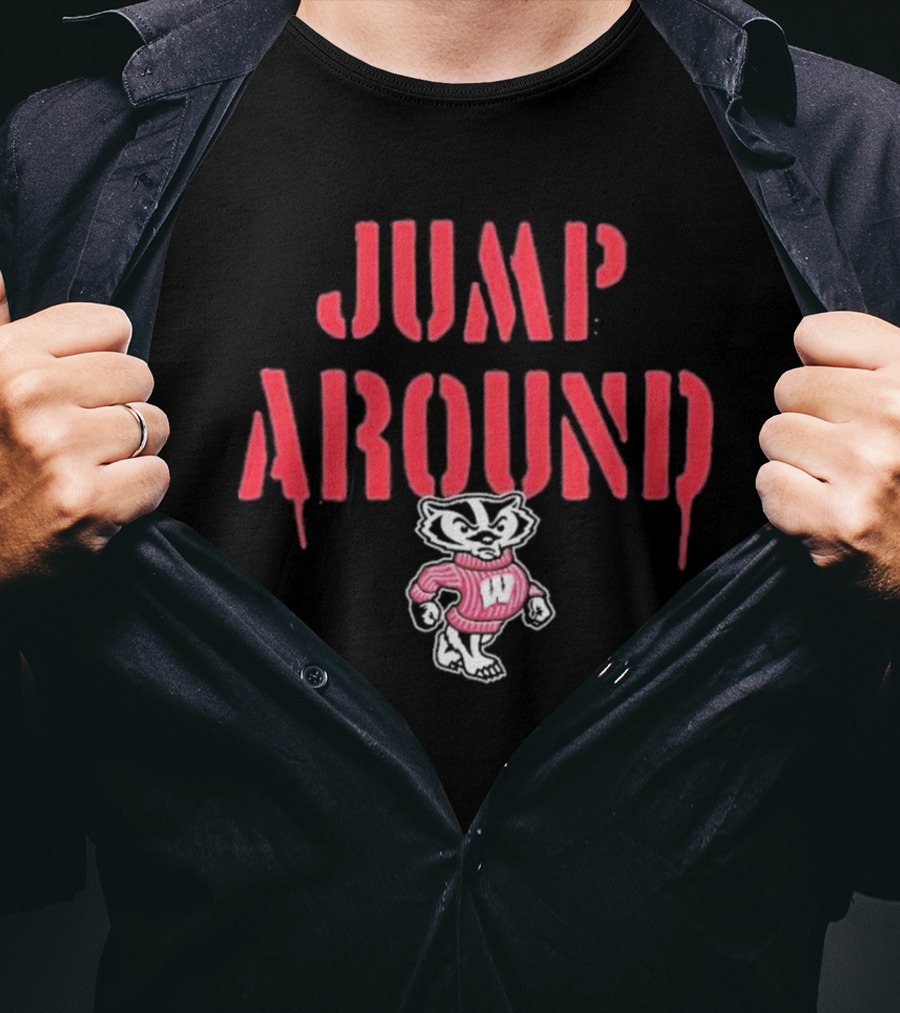 Wisconsin Badgers Hometown Collection Jump Around Bucky Badger T-Shirt
