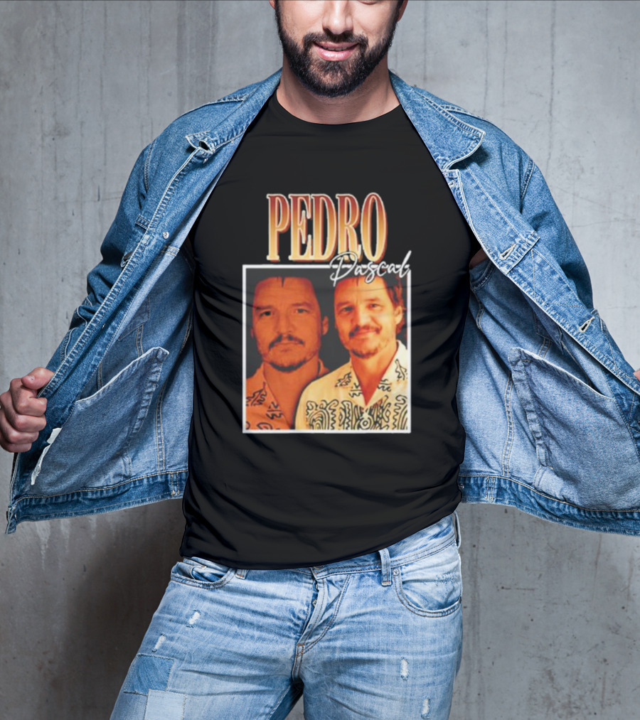 Pedro Pascal Retro 90s Style Vintage Portraits T-Shirt