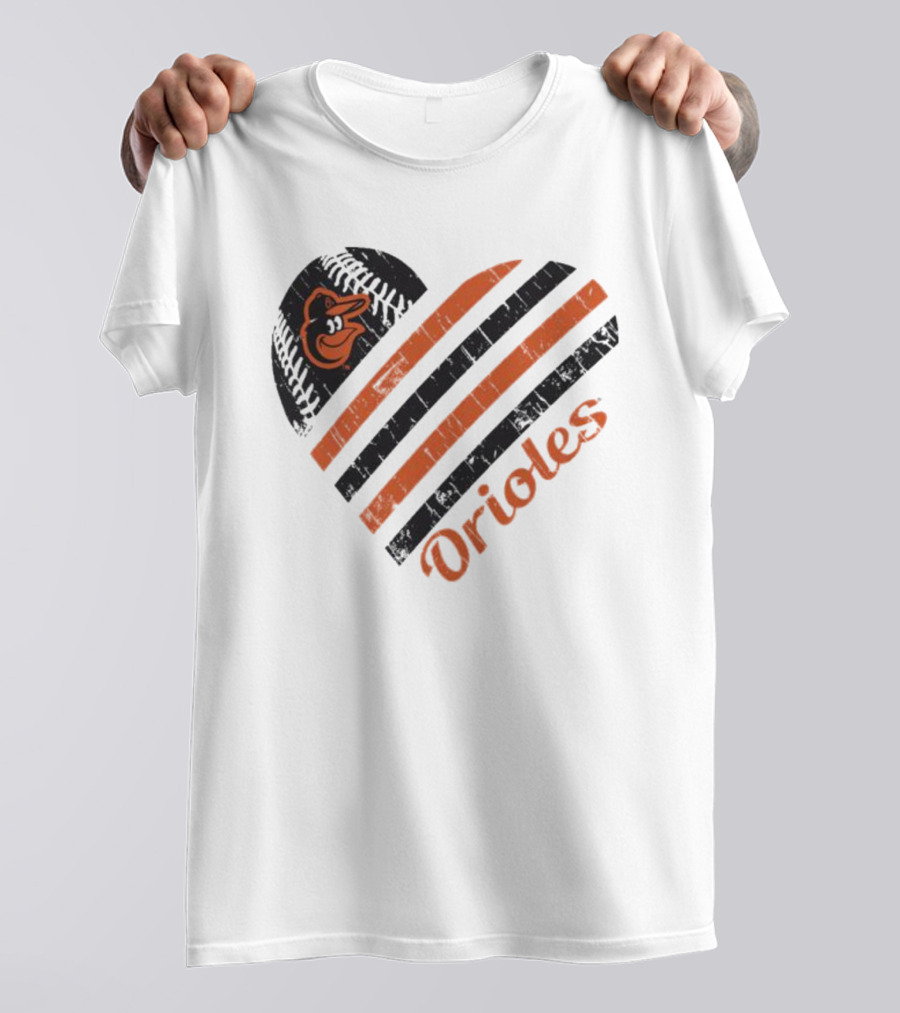 Baltimore Orioles Heart Graphic G-III 4Her By Carl Banks White T-Shirt