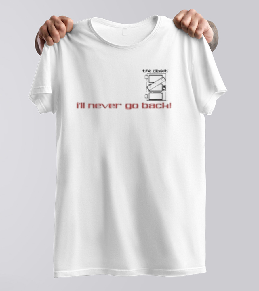 Milk Gay Rights Hero Movie Sean Penn I'll Never Go Back Black Text Closet T-Shirt