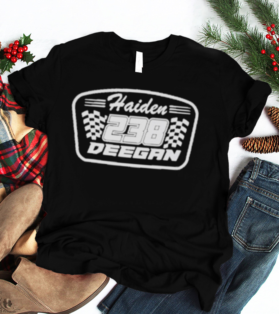 Haiden Deegan 238 Finish Line Racing Checkered Flag T-Shirt