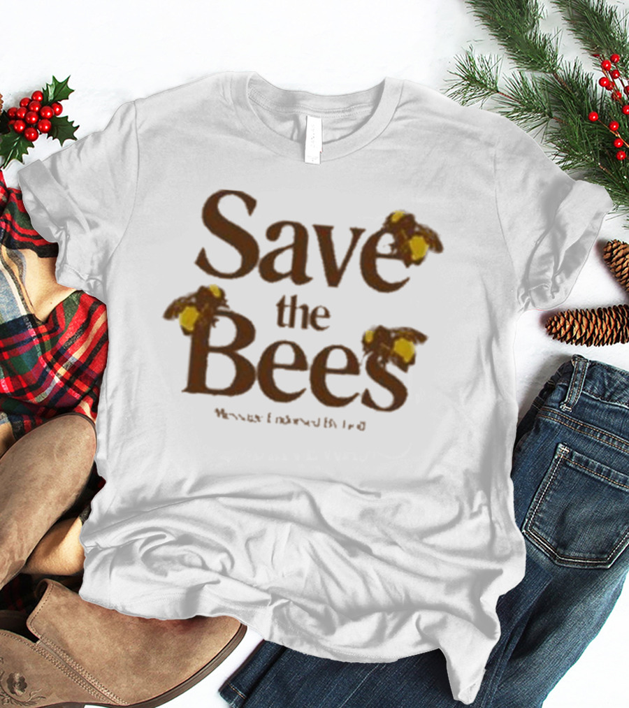 Save The Bees Flower Boy Enthusiast T-Shirt