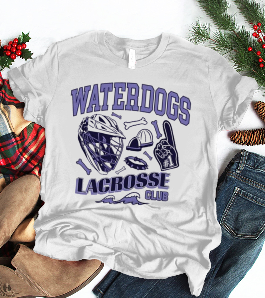Waterdogs Lacrosse Club Helmet Foam Finger T-Shirt
