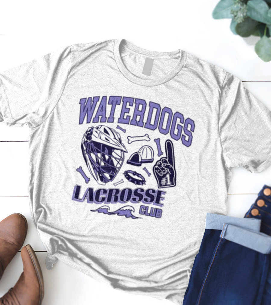 Waterdogs Lacrosse Club Helmet Foam Finger T-Shirt