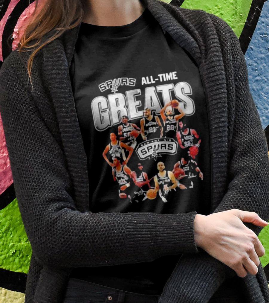 Spurs All-Time Greats San Antonio Legends NBA T-Shirt