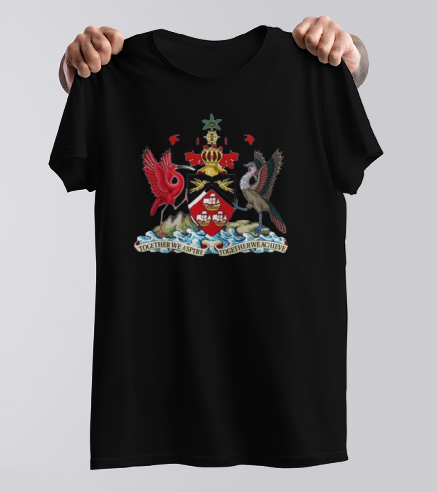 Coat Of Arms Of Trinidad And Tobago Together We Aspire Together We Achieve T-Shirt