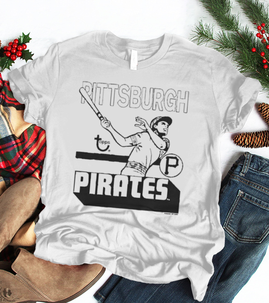 Pittsburgh Pirates Topps Retro Baseball Player T-Shirt