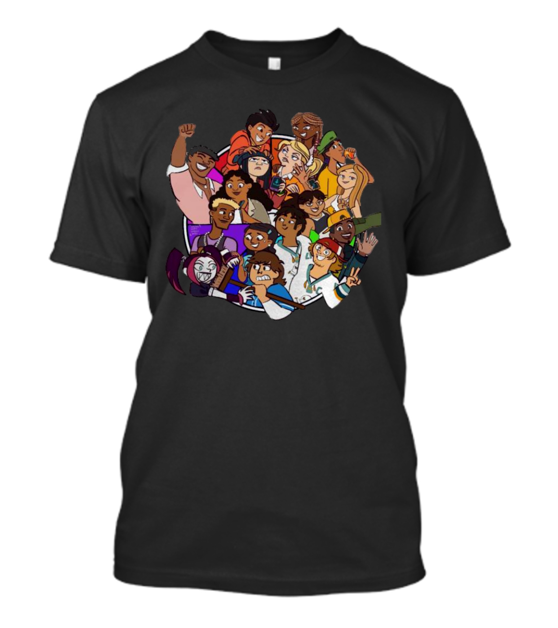 Terry McGurrin Total Drama Colorful Characters Circle T-Shirt