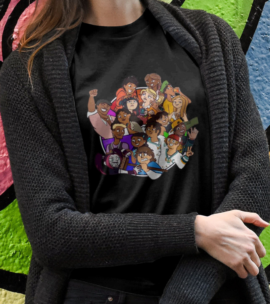 Terry McGurrin Total Drama Colorful Characters Circle T-Shirt