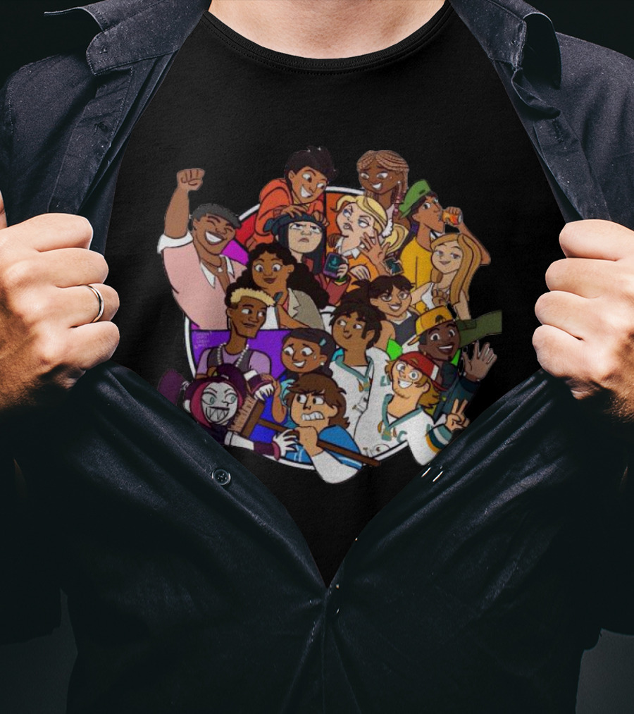Terry McGurrin Total Drama Colorful Characters Circle T-Shirt
