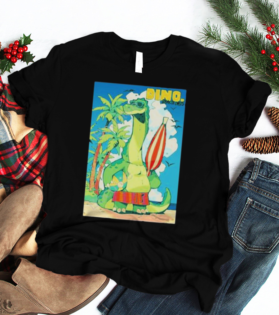 Dino Beach Days Noodle Shop Adventures T-Shirt