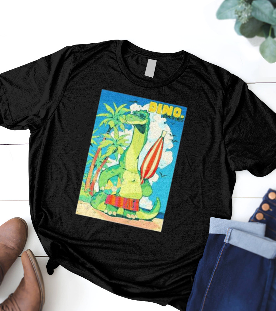 Dino Beach Days Noodle Shop Adventures T-Shirt
