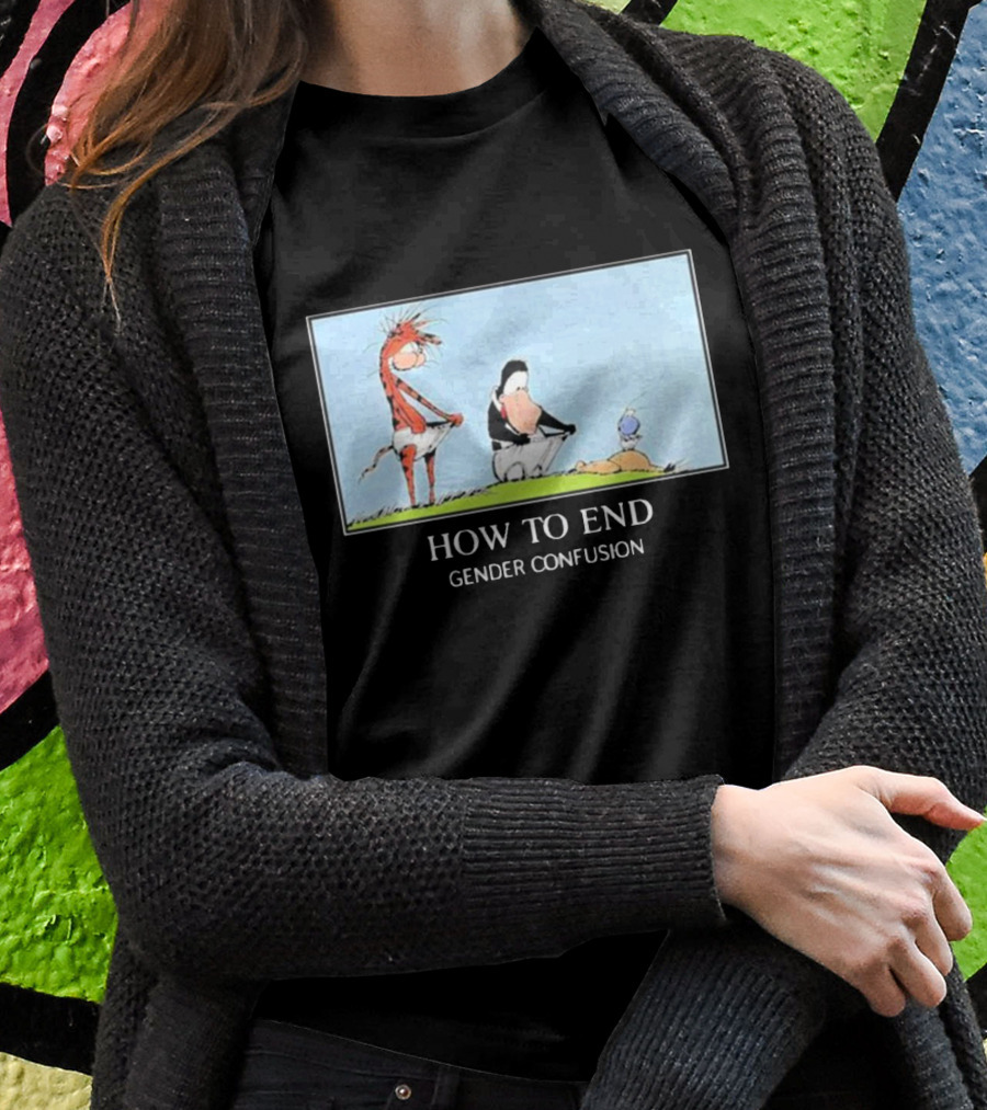 How To End Gender Confusion Calvin Hobbes Peanuts T-Shirt