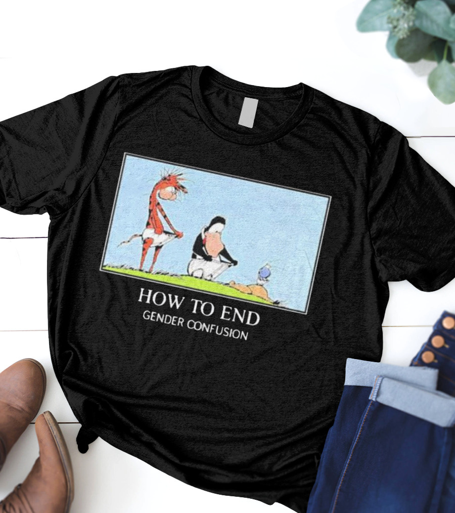 How To End Gender Confusion Calvin Hobbes Peanuts T-Shirt