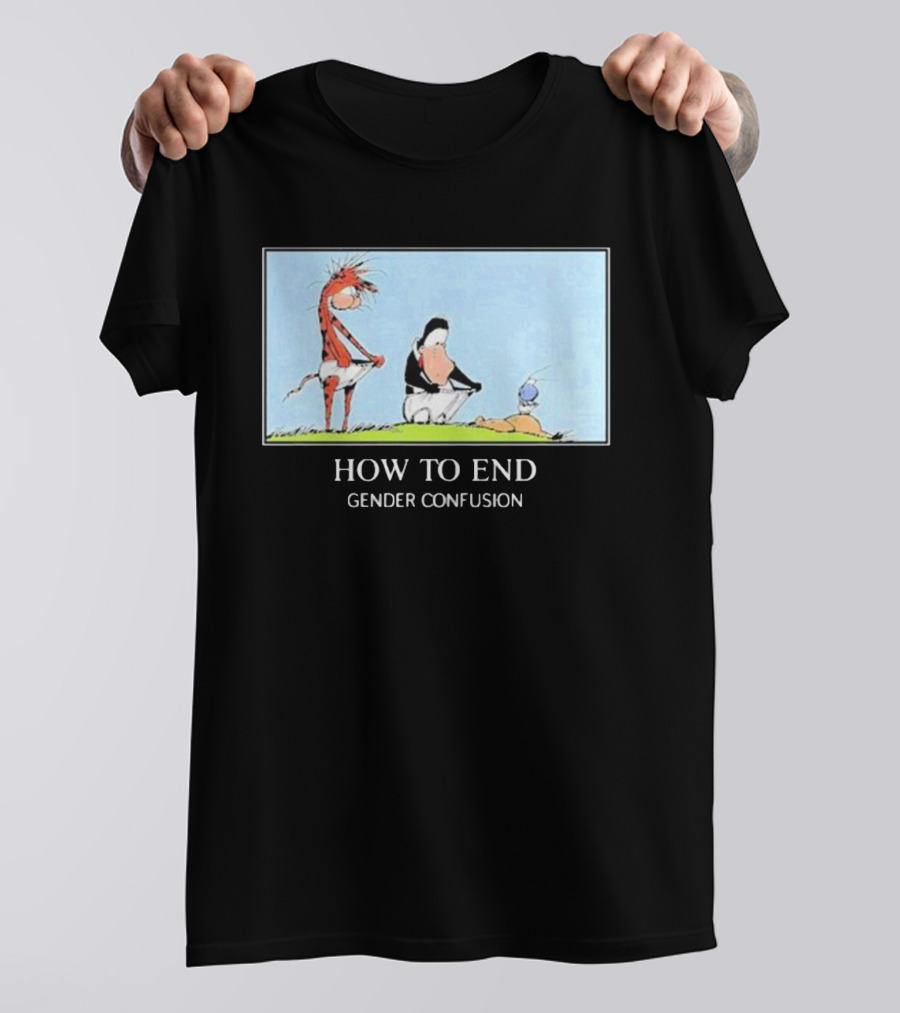 How To End Gender Confusion Calvin Hobbes Peanuts T-Shirt