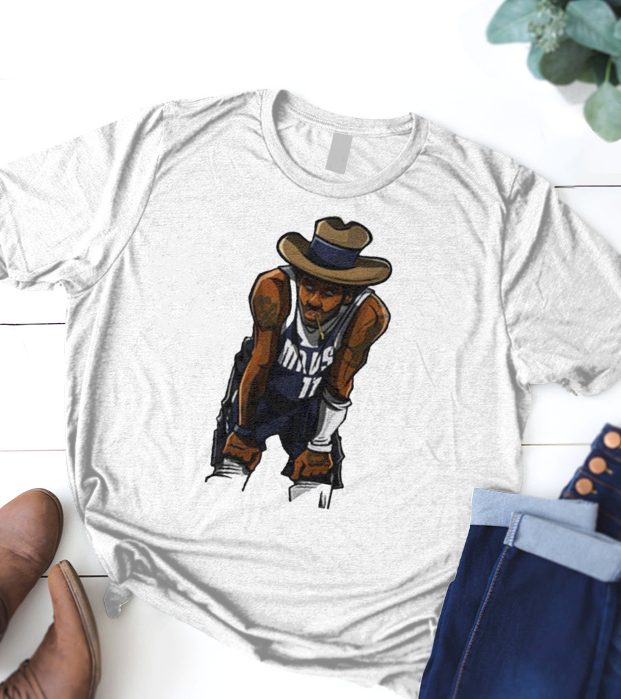 Kyriewrld Merch Cowboy Kai Mavs 11 Basketball Cartoon T-Shirt