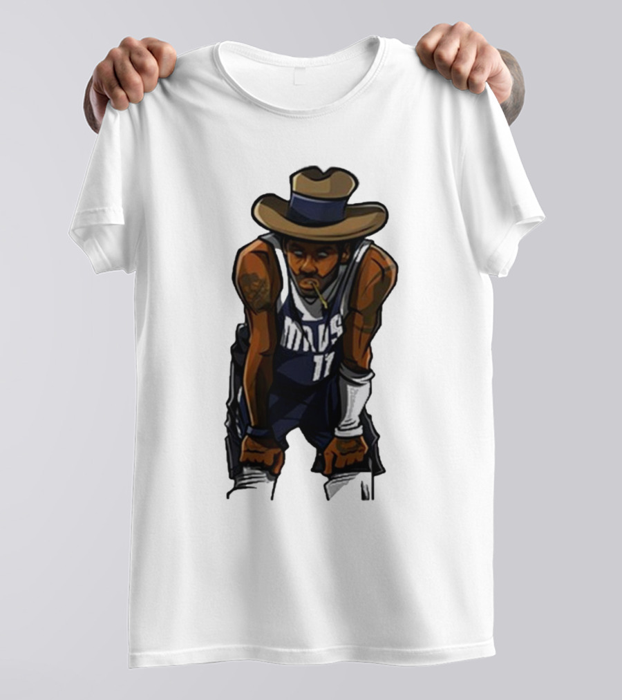 Kyriewrld Merch Cowboy Kai Mavs 11 Basketball Cartoon T-Shirt