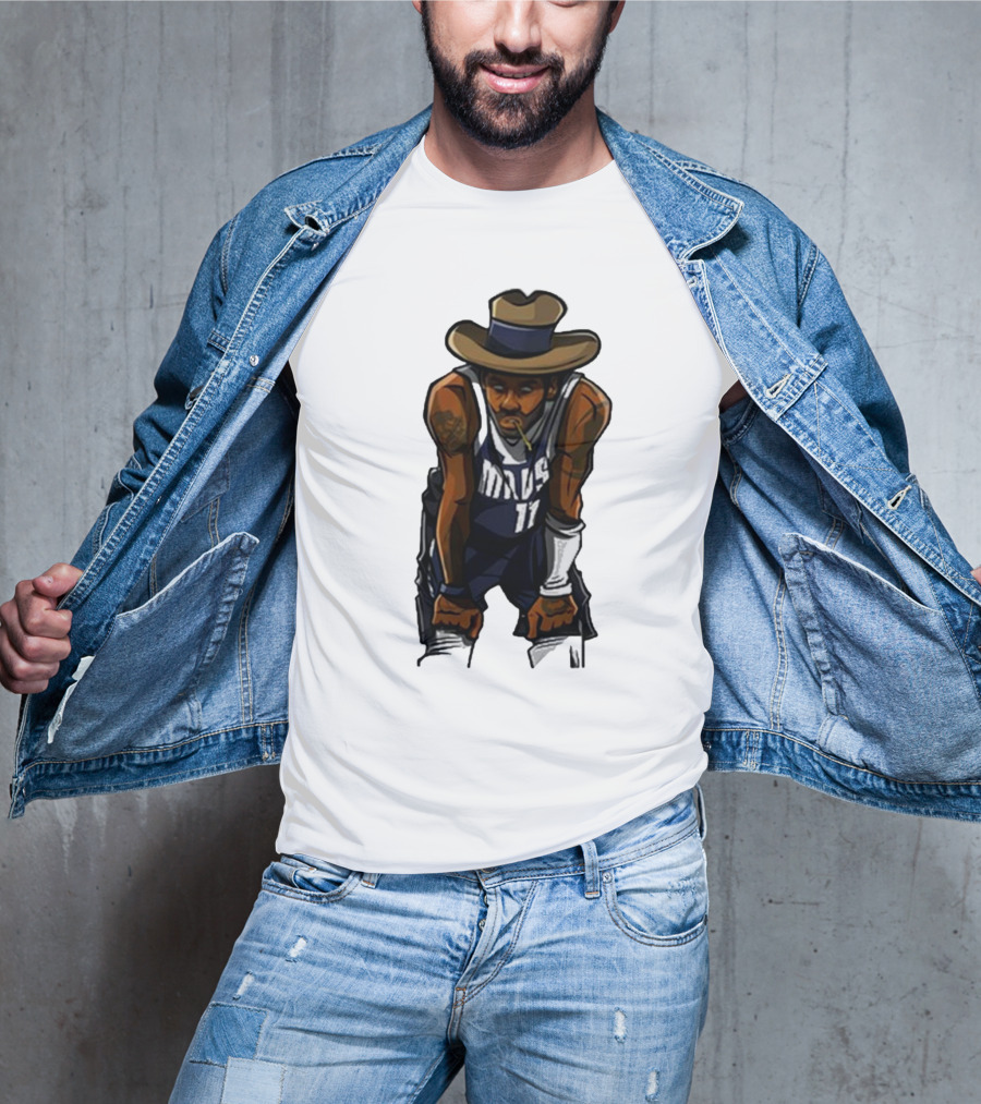 Kyriewrld Merch Cowboy Kai Mavs 11 Basketball Cartoon T-Shirt