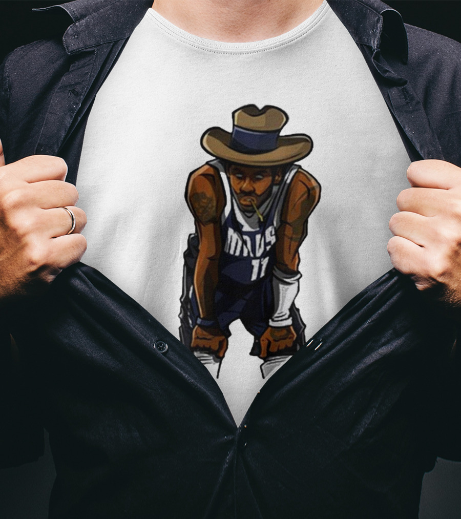 Kyriewrld Merch Cowboy Kai Mavs 11 Basketball Cartoon T-Shirt