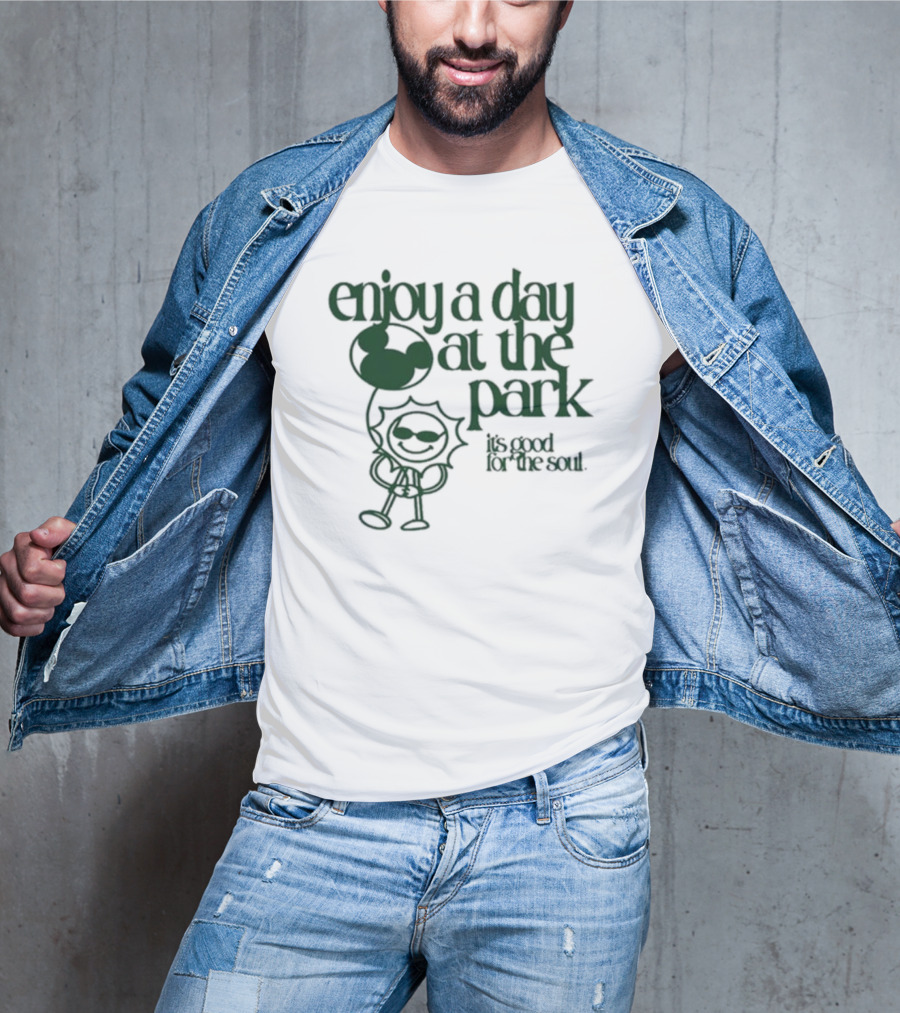 Enjoy A Day At The Park It's Good For The Soul With Sage And Sprout Mickey Balloon T-Shirt