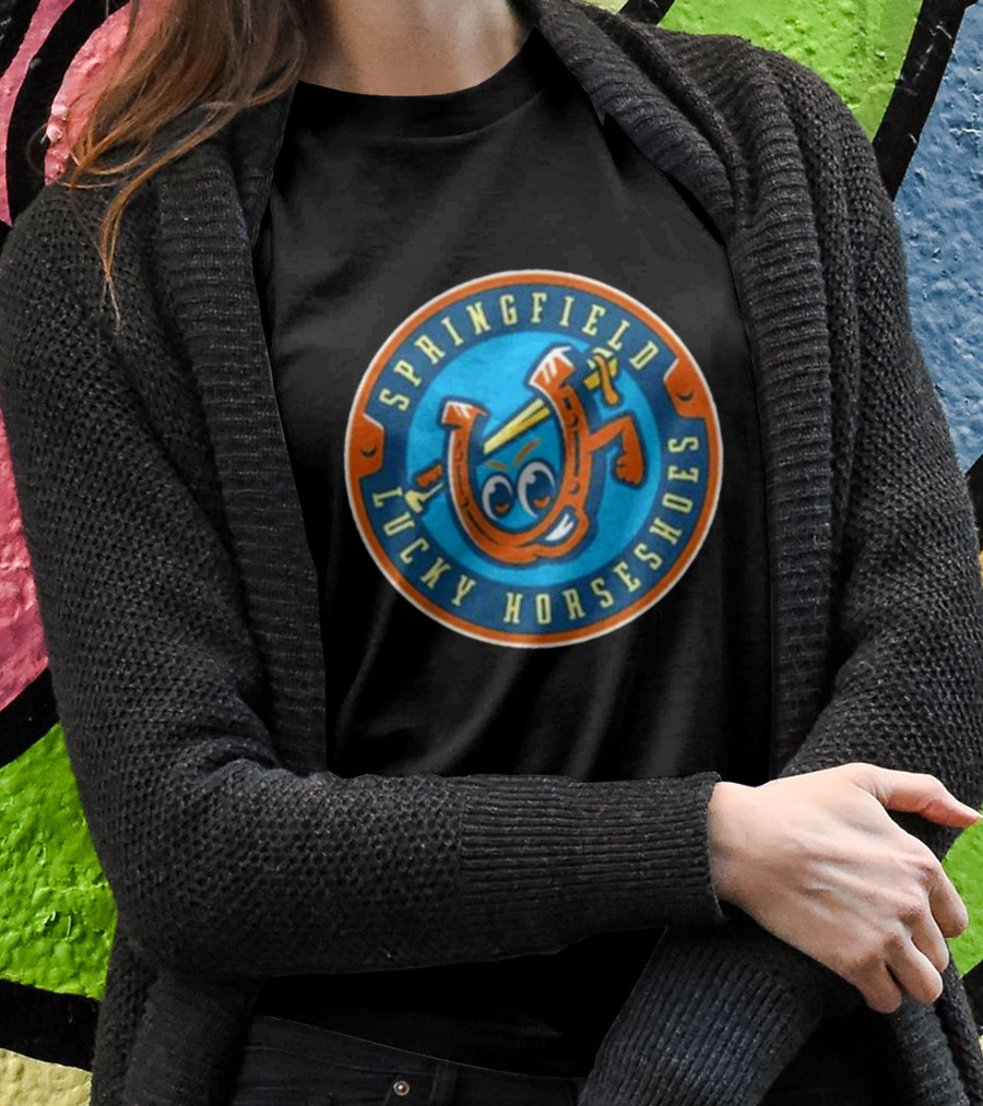 Springfield Lucky Horseshoes Mascot Logo T-Shirt