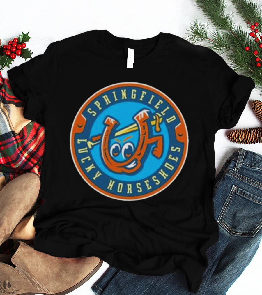 Springfield Lucky Horseshoes Mascot Logo T-Shirt