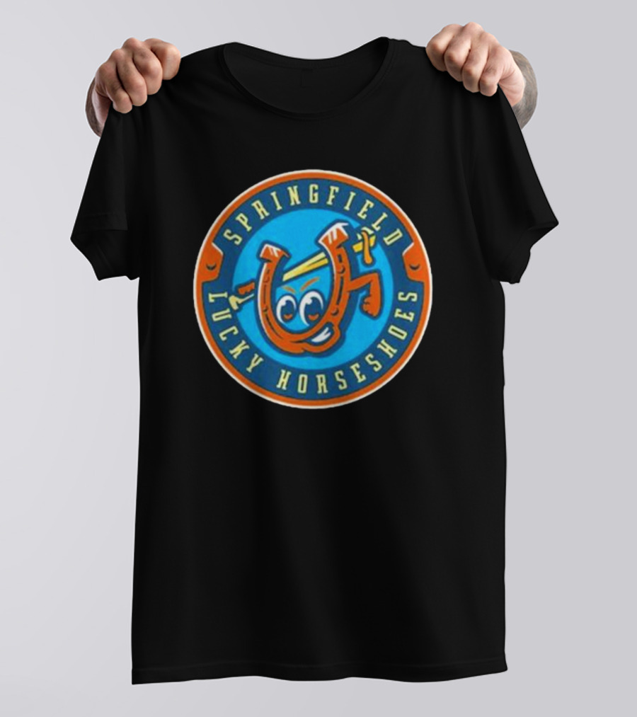 Springfield Lucky Horseshoes Mascot Logo T-Shirt