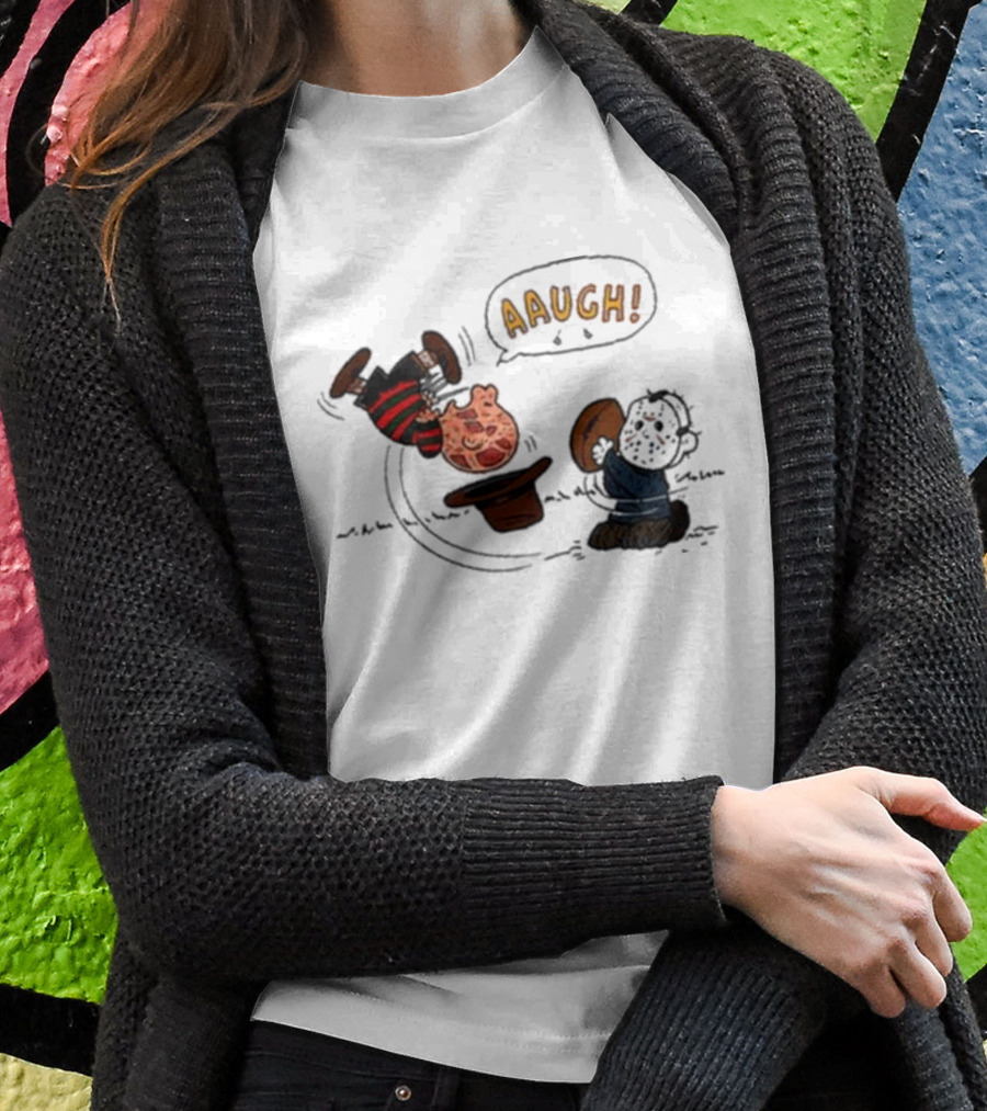 Aaugh Freddy Charlie Brown Halloween Mashup T-Shirt