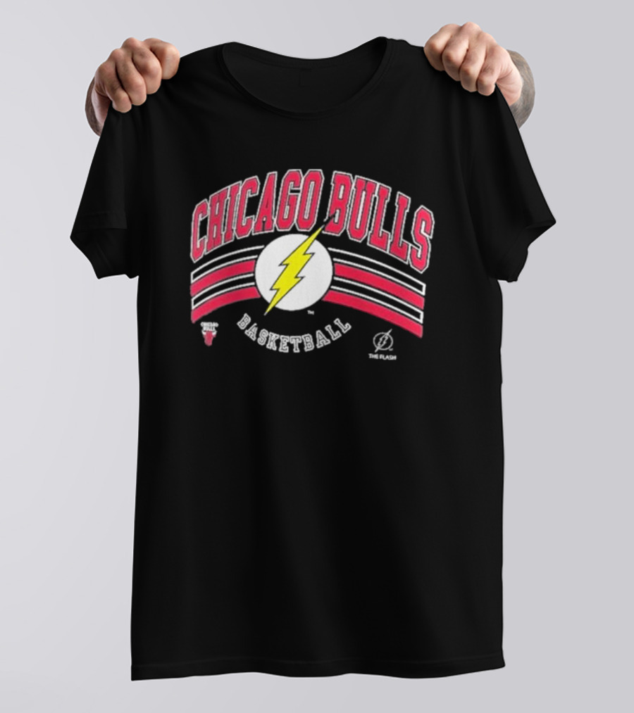 Chicago Bulls Basketball The Flash Logo Collaboration T-Shirt