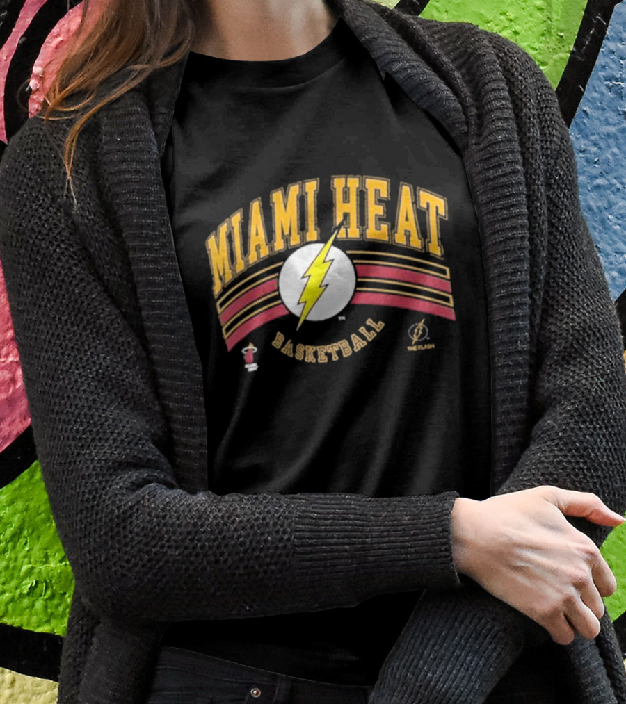 Miami Heat Basketball The Flash Fanatics Branded DC T-Shirt