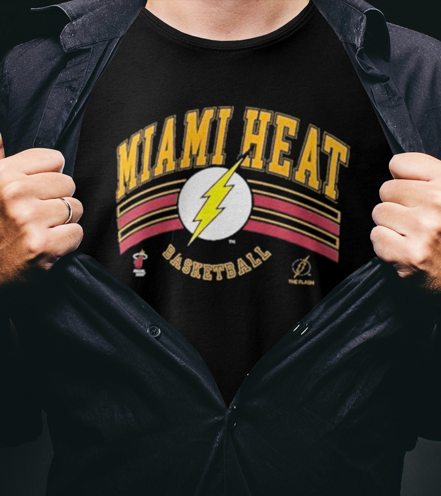 Miami Heat Basketball The Flash Fanatics Branded DC T-Shirt