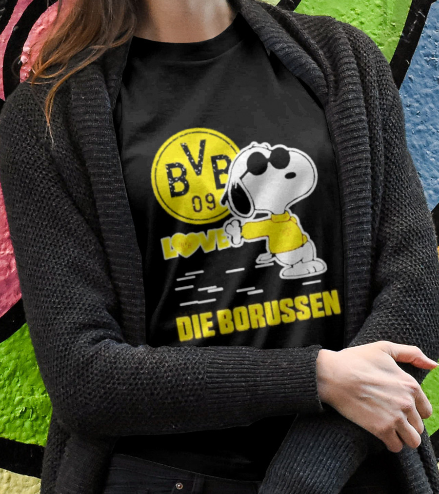 Snoopy Love BVB 09 Die Borussen Football Soccer T-Shirt
