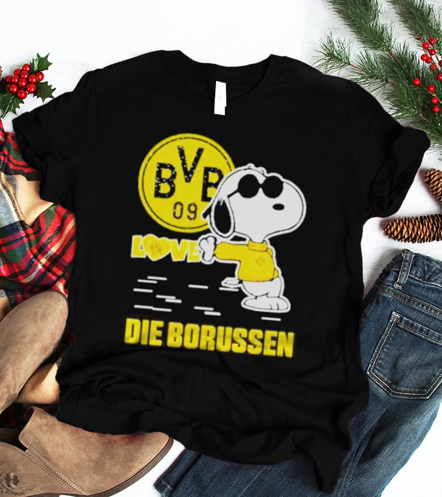 Snoopy Love BVB 09 Die Borussen Football Soccer T-Shirt