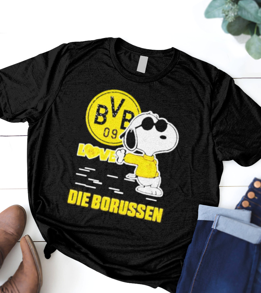 Snoopy Love BVB 09 Die Borussen Football Soccer T-Shirt