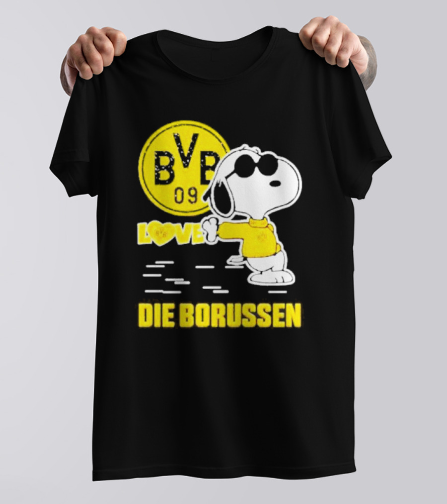 Snoopy Love BVB 09 Die Borussen Football Soccer T-Shirt