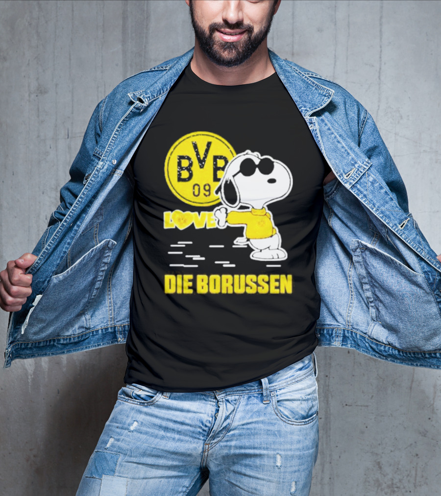 Snoopy Love BVB 09 Die Borussen Football Soccer T-Shirt
