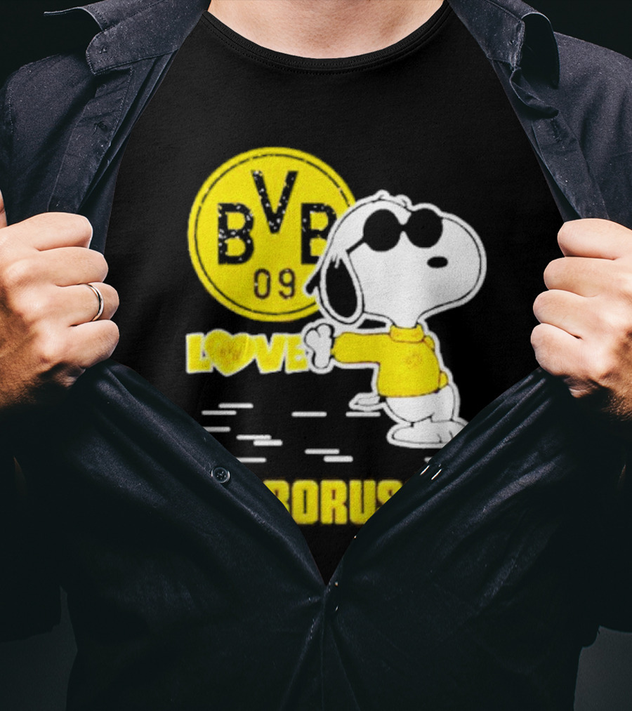 Snoopy Love BVB 09 Die Borussen Football Soccer T-Shirt