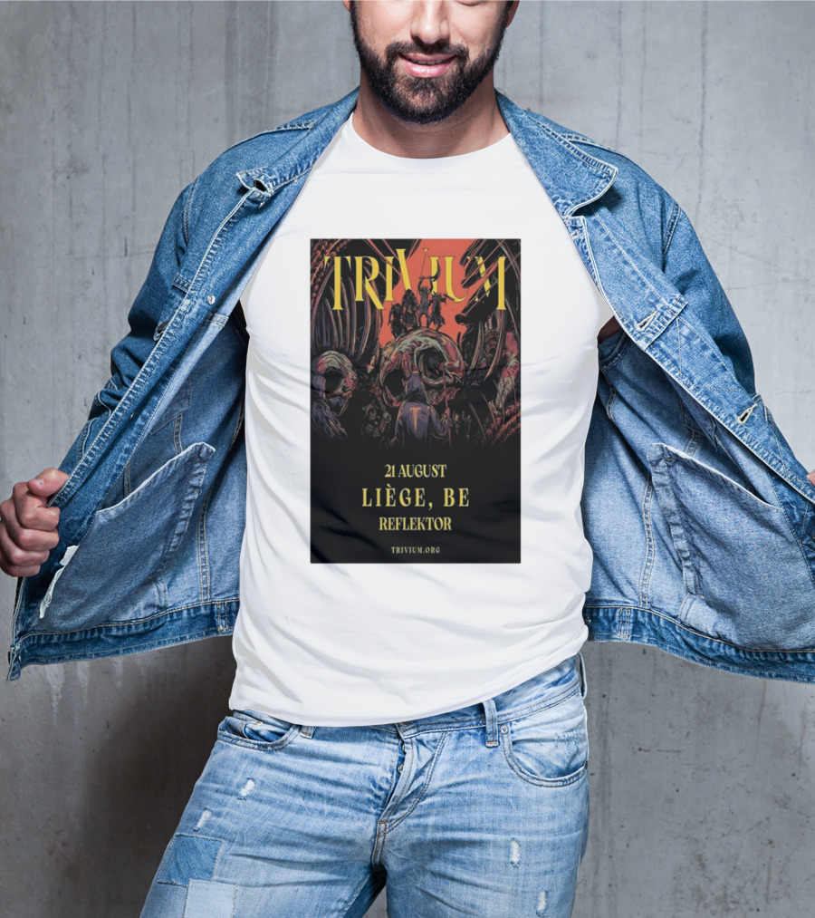 Trivium 21 August Liège BE Reflektor Concert Event T-Shirt