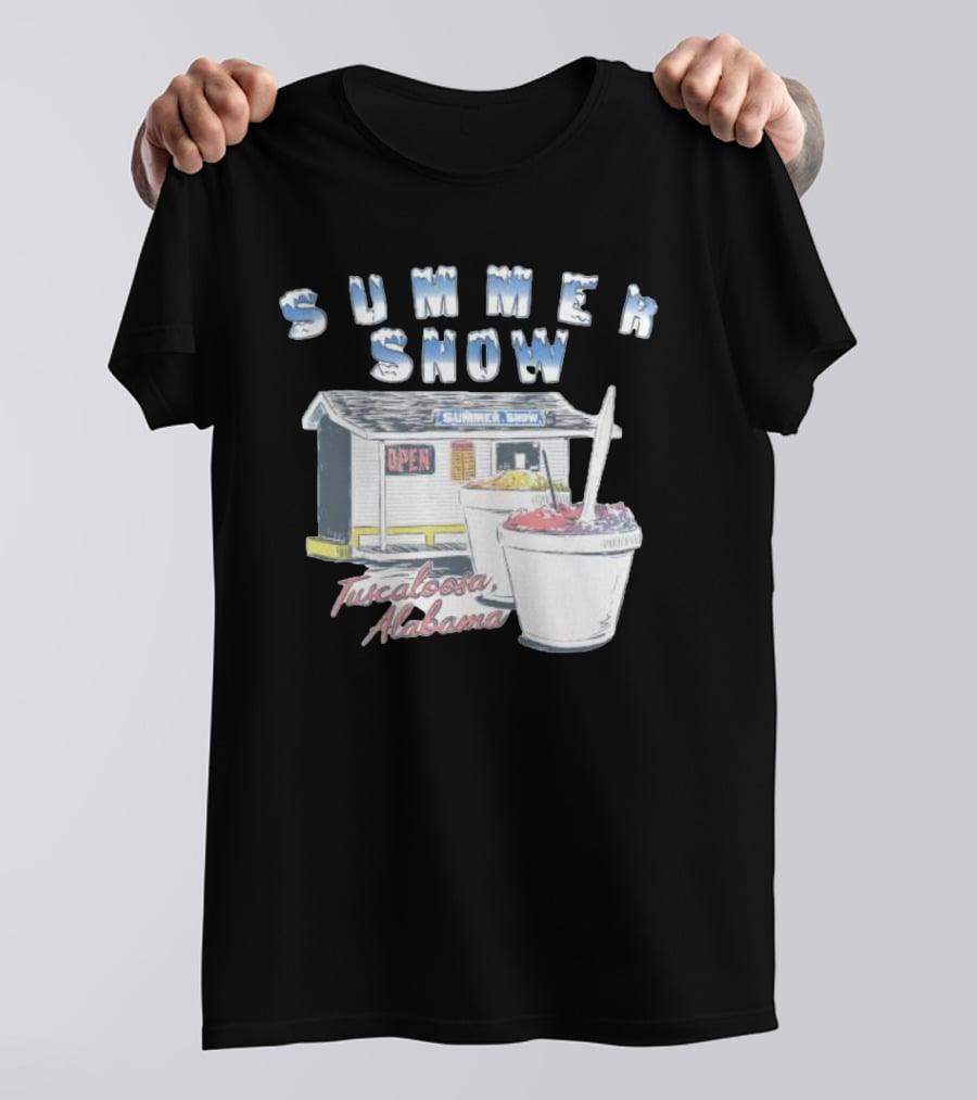 Summer Snow Tuscaloosa Alabama Open Shaved Ice Cups T-Shirt