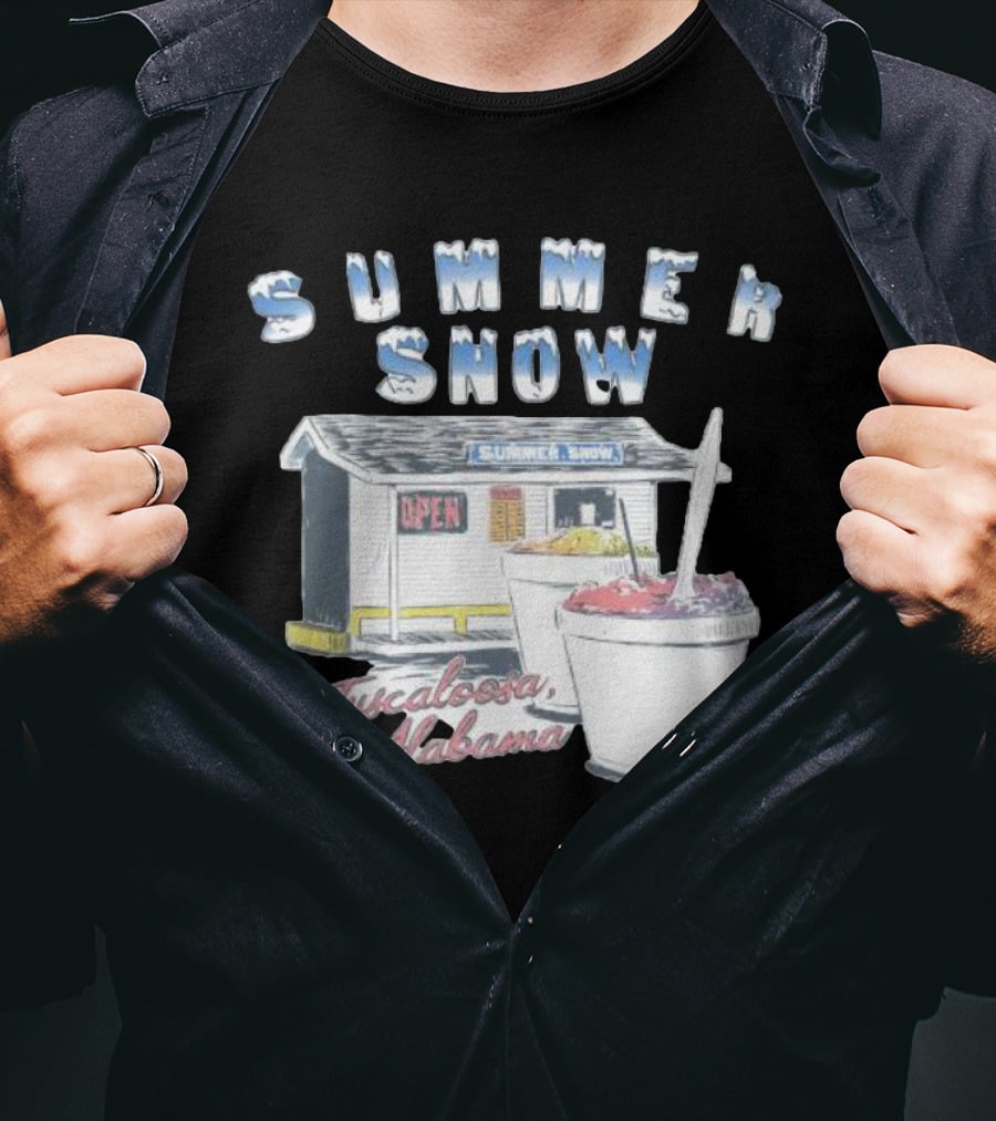 Summer Snow Tuscaloosa Alabama Open Shaved Ice Cups T-Shirt