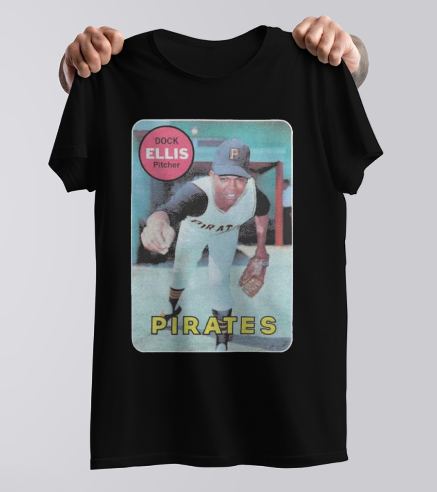Dock Ellis Pitcher 1969 Topps Rookie Pirates T-Shirt