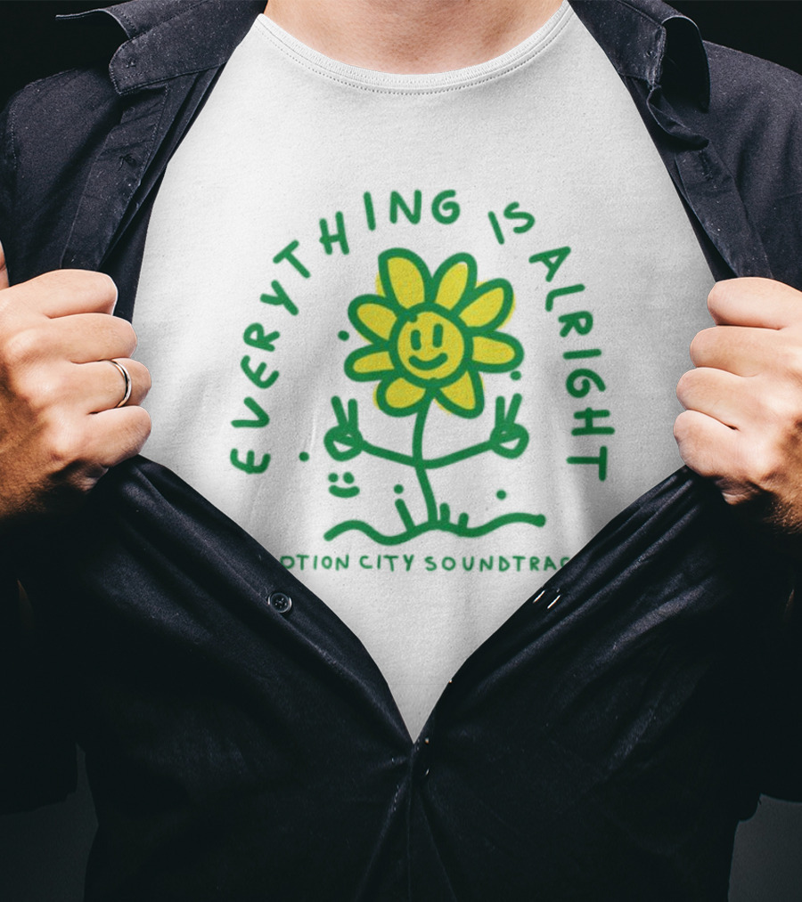 Everything Is Alright Motion City Soundtrack Smiley Flower T-Shirt