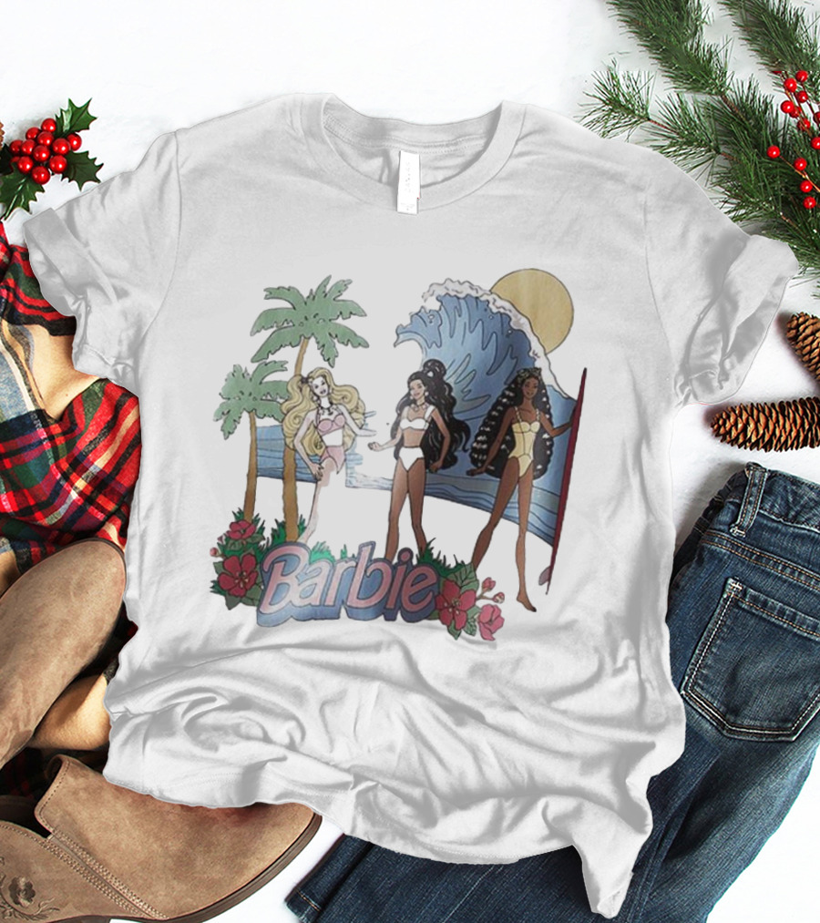 Barbie Tropical Surf Wave Blossom T-Shirt