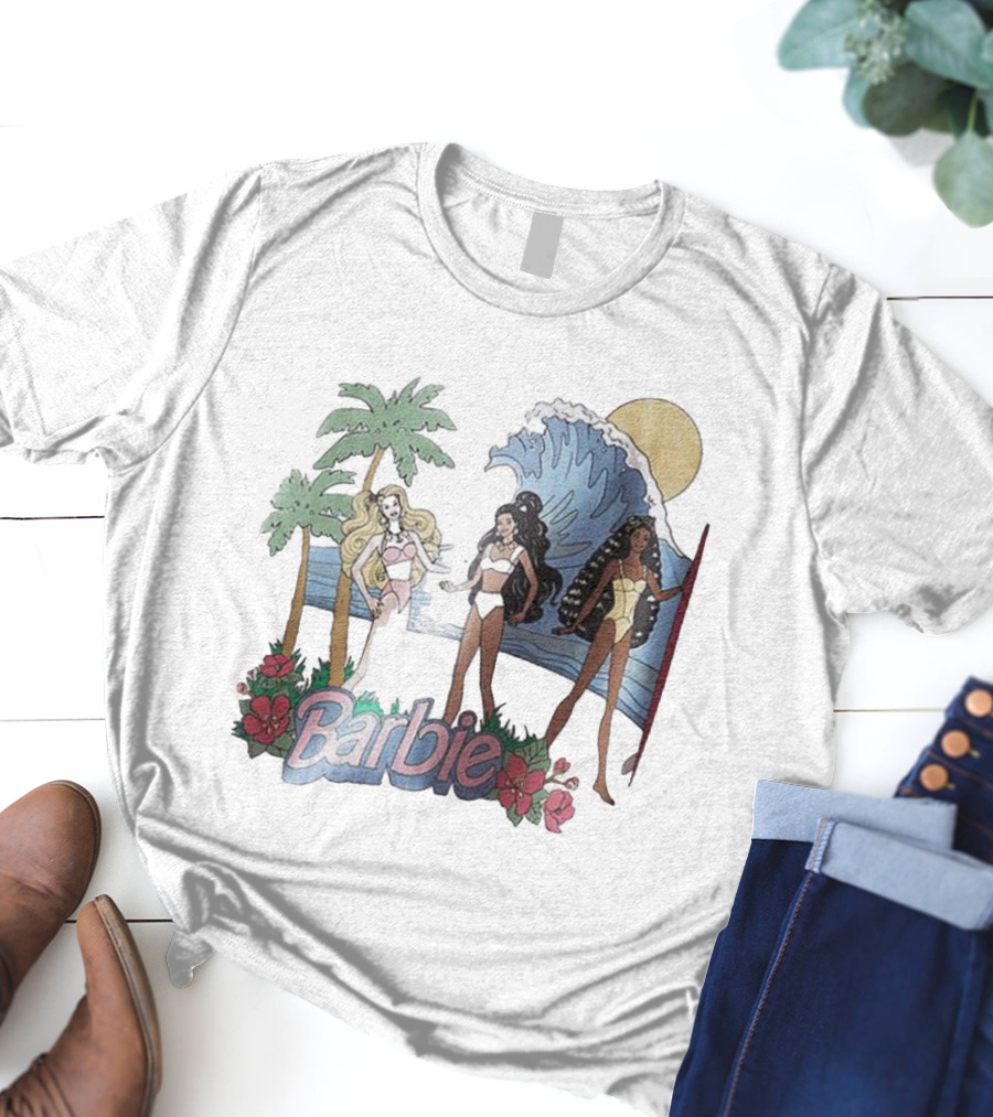 Barbie Tropical Surf Wave Blossom T-Shirt