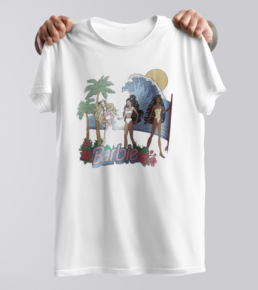 Barbie Tropical Surf Wave Blossom T-Shirt