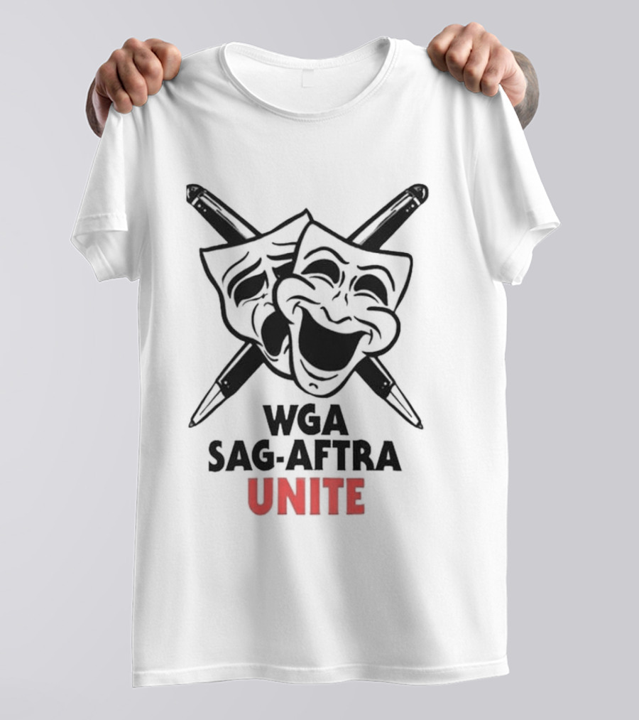 WGA Sag-Aftra Unite Masks And Pens T-Shirt
