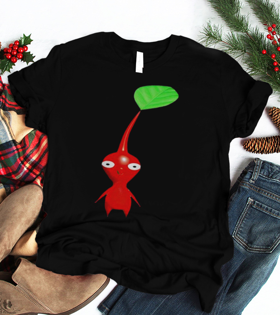 Pikmin Red Pikpik Character With Leaf Stem T-Shirt