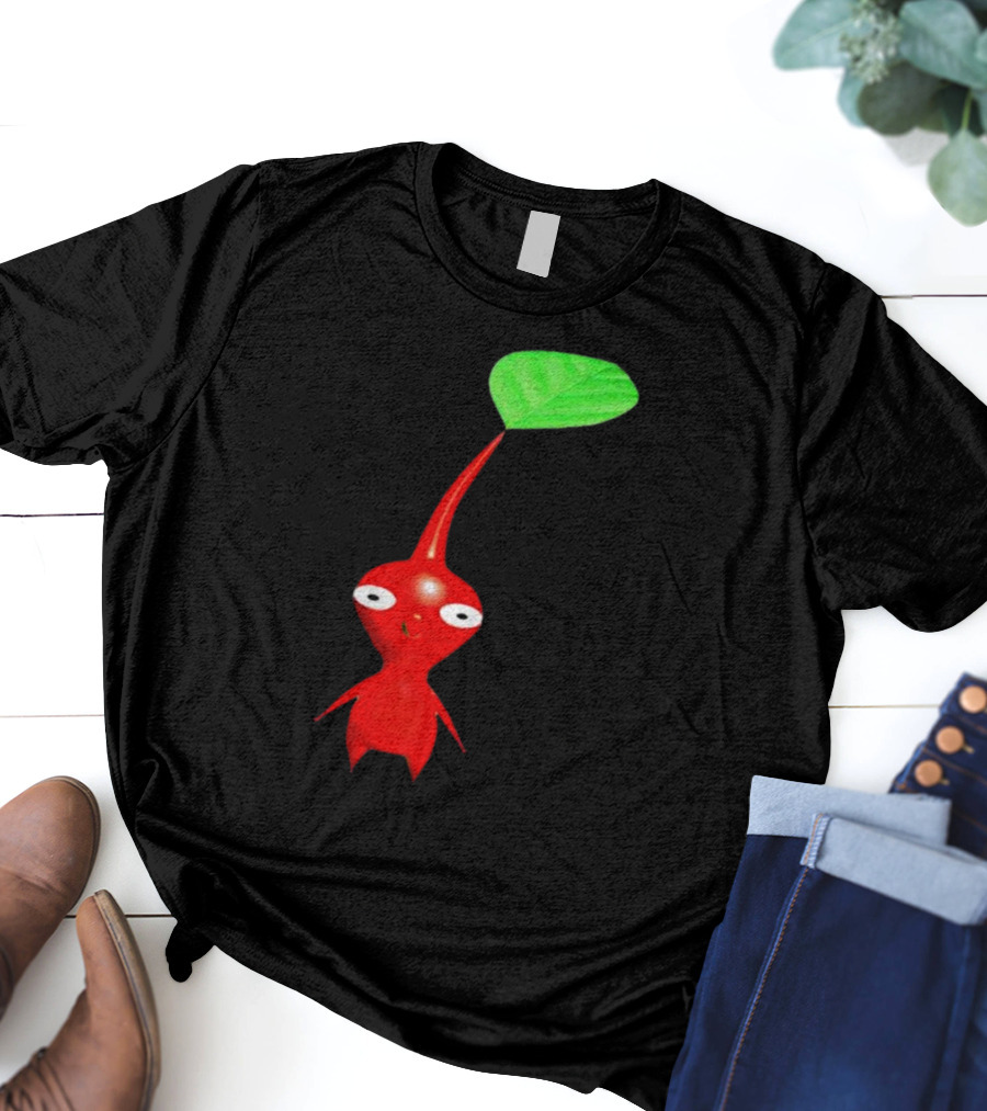 Pikmin Red Pikpik Character With Leaf Stem T-Shirt