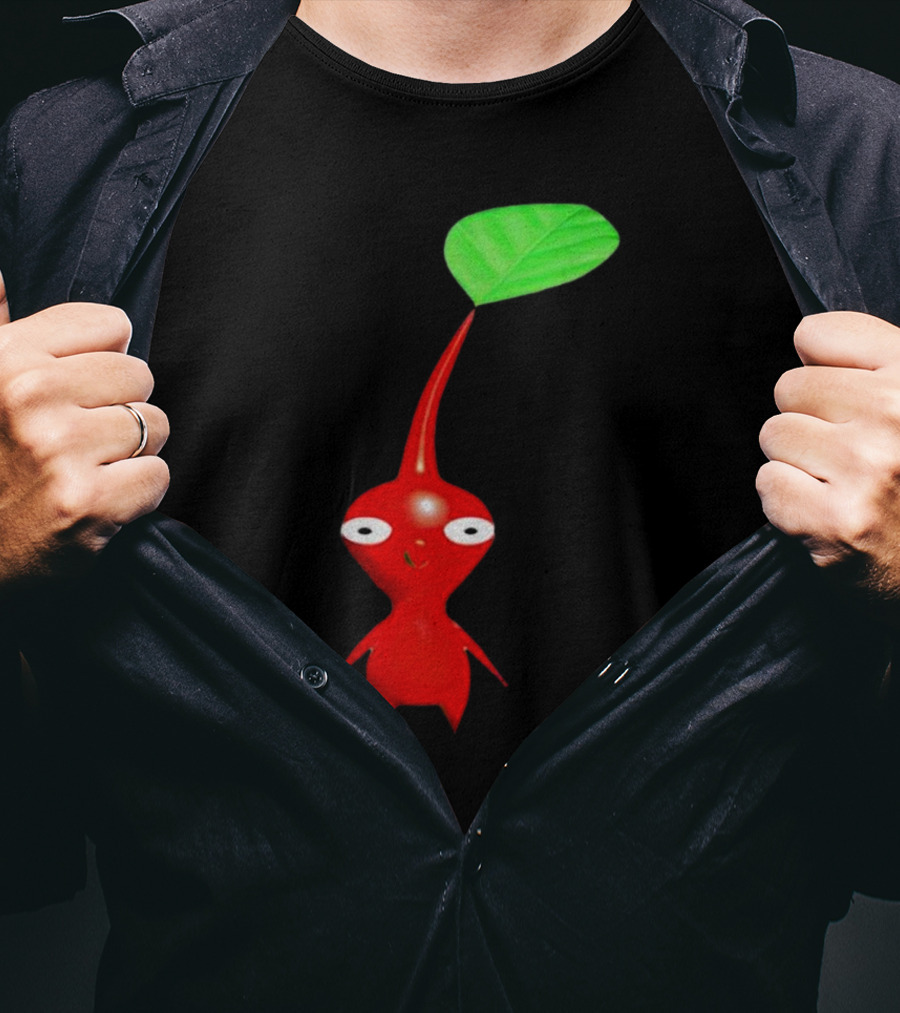 Pikmin Red Pikpik Character With Leaf Stem T-Shirt